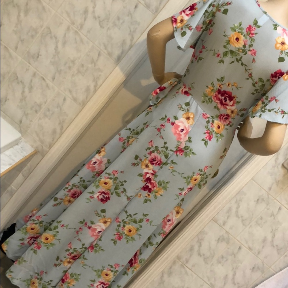 #52 FLORAL PRINT WRAP DRESS - Picture 8 of 9